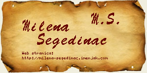 Milena Segedinac vizit kartica